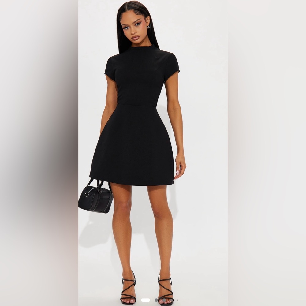 Fashion Nova Black Mini A-Line Dress